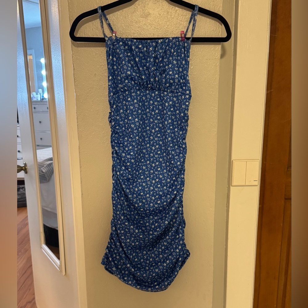 Blue Floral Maxi Dress